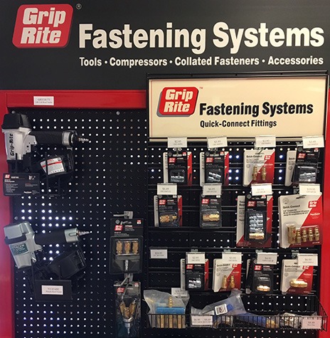 A Store Display Featuring Various Tools and Items Arranged Neatly on Shelves for Customer Browsing.